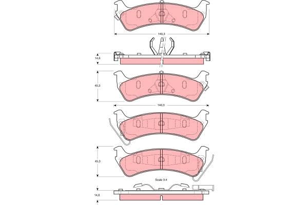 TRW DISC BRAKE PADS - TecDoc Only