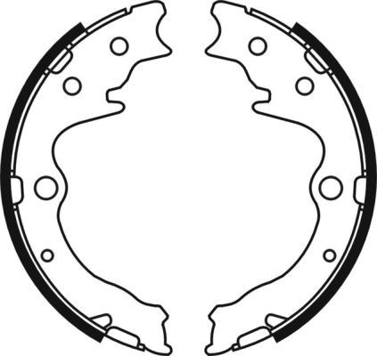 Bremsbackensatz, Feststellbremse Bremsbackensatz, Feststellbremse