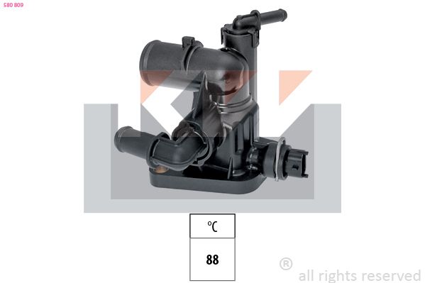 580 809 KW Made in Italy - OE Equivalent termosztát, hűtőfolyadék