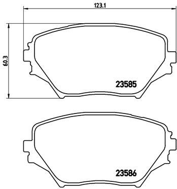 Brake Pad Set, disc brake P 83 055