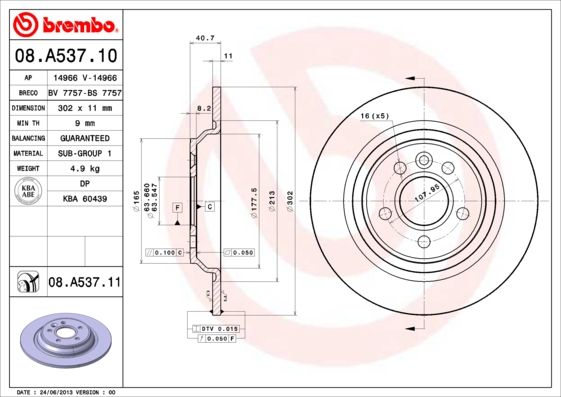 Brake Disc 08.A537.11