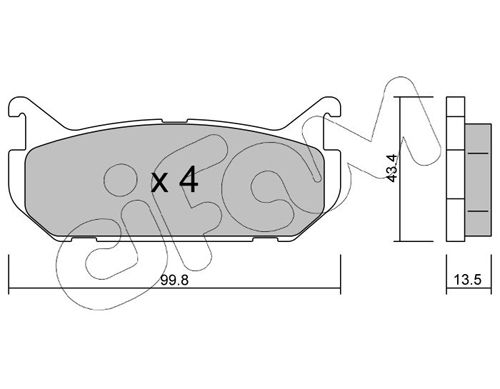 Brake Pad Set, disc brake 822-303-0