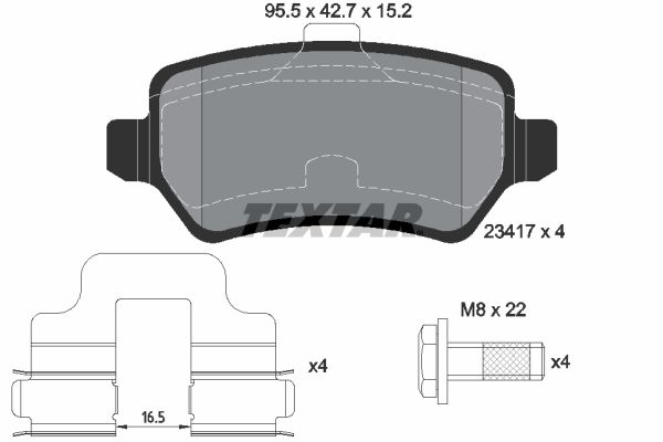 Brake Pad Set, disc brake 2341781