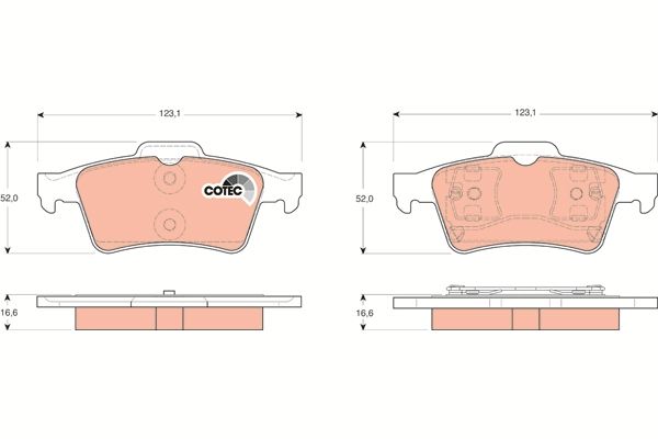 TRW DISC BRAKE PADS - TecDoc 1
