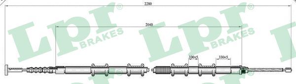 LPR C0188B - Seilzug, Feststellbremse