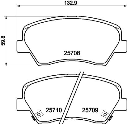 Brake Pad Set, disc brake 8DB 355 021-781