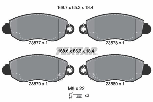 Brake Pad Set, disc brake 2357701