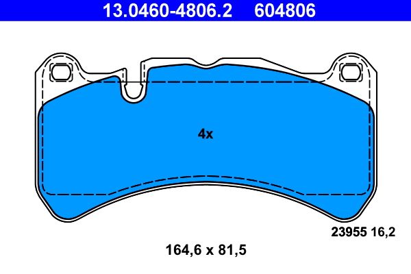 Brake Pad Set, disc brake 13.0460-4806.2