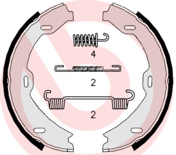 Brake Shoe Set, parking brake S 50 518