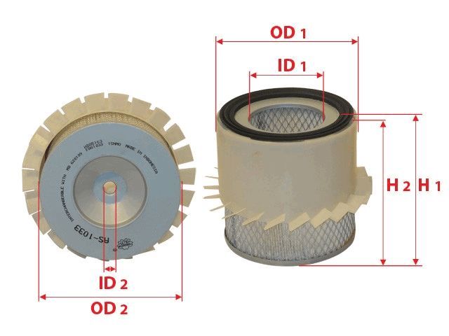 AIR FILTER FITS HDA5163 - TecDoc Only
