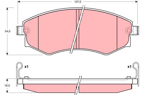 TRW DISC BRAKE PADS - TecDoc Only