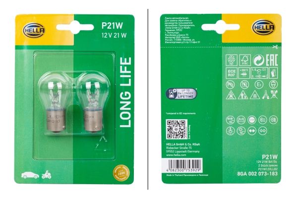 AMPOULES  P21W 12V 21W BA15S LL BLS