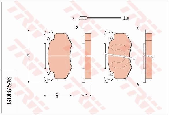 TRW DISC BRAKE PADS - TecDoc Only