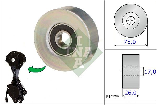 Deflection/Guide Pulley, V-ribbed belt 532 0676 10