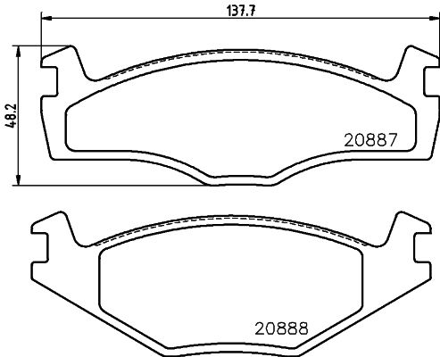 Brake Pad Set, disc brake 8DB 355 017-521