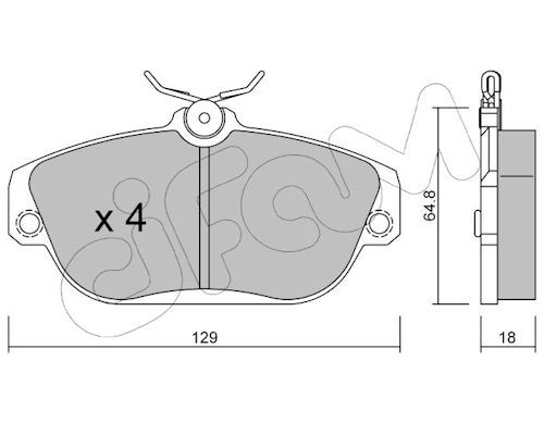 Bremsbelagsatz, Scheibenbremse