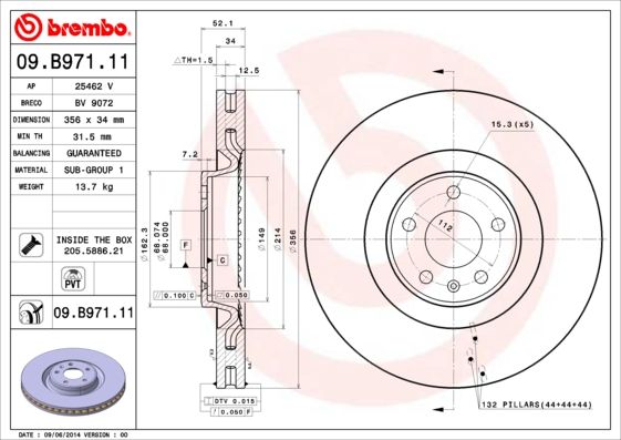 Brake Disc 09.B971.11