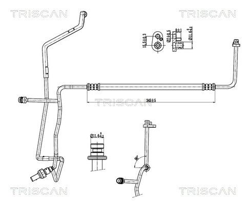 TRISCAN 9010 29033 - Hochdruck-/Niederdruckleitung, Klimaanlage