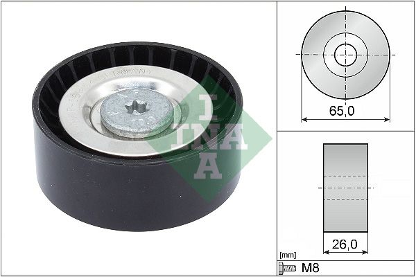 Deflection/Guide Pulley, V-ribbed belt 532 0571 10