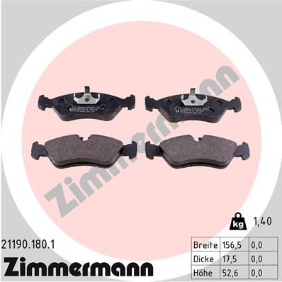 Brake Pad Set, disc brake 21190.180.1