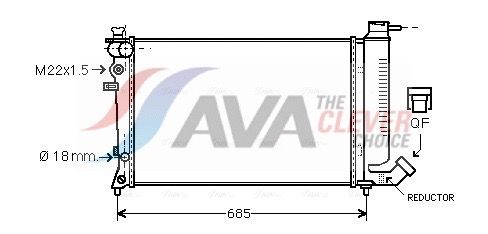 CNA2136 AVA QUALITY COOLING hűtő, motorhűtés