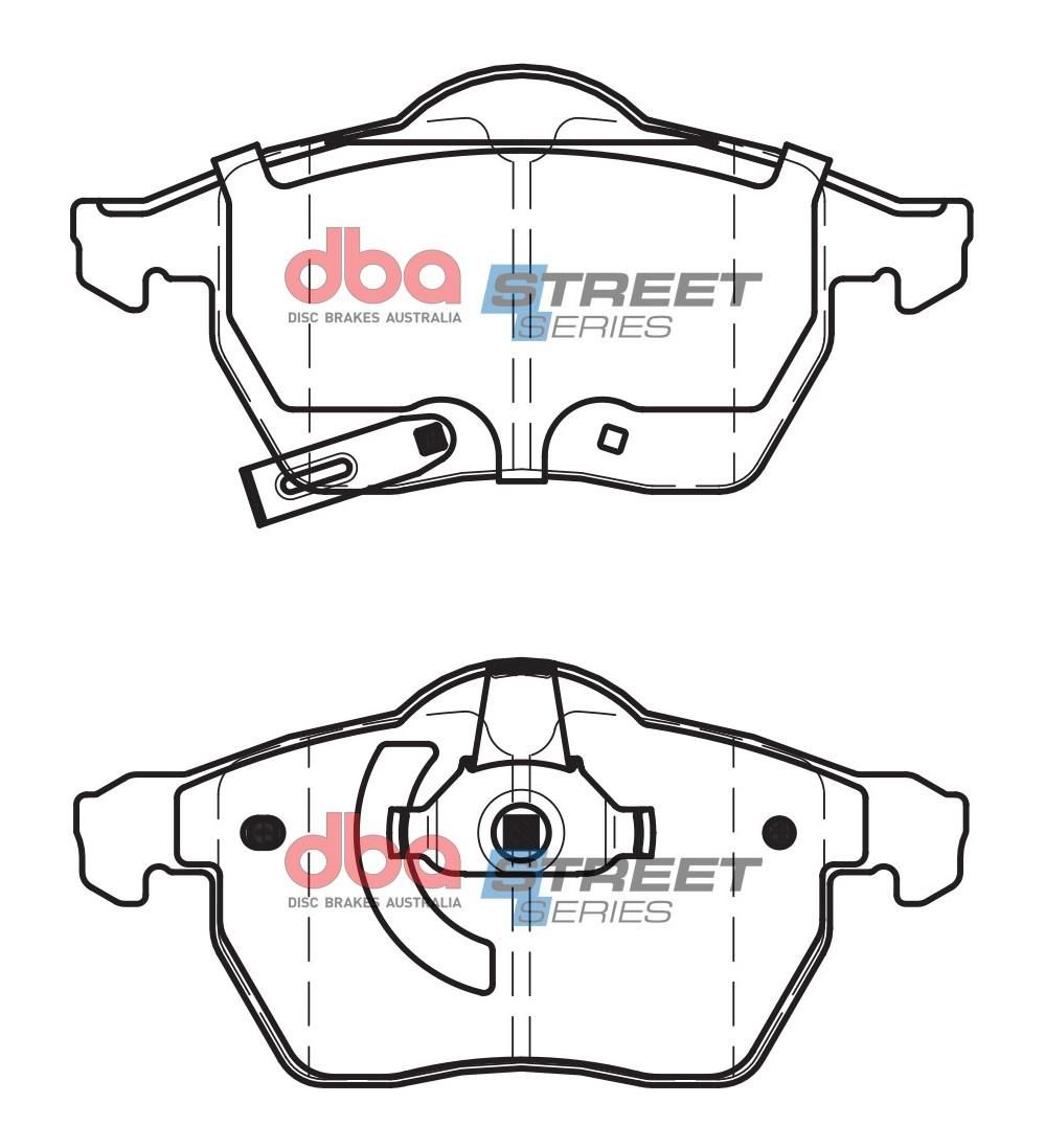 DBA SS STREET SERIES BRAKE PADS [ Holden Astra & Zafira 1998-2006 F ](suits wear sensor  DBAWS1132, DBAWS1141, DBAWS1186 ) - TecDoc Only