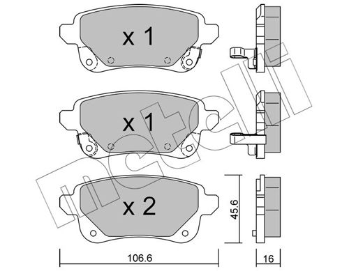 Brake Pad Set, disc brake 22-1112-1