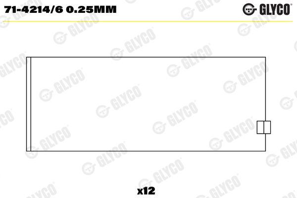 71-4214/6 0.25mm GLYCO hajtókar csapágy