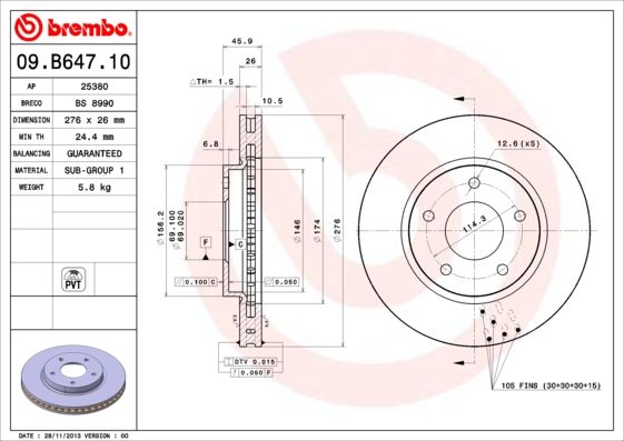 Brake Disc 09.B647.10