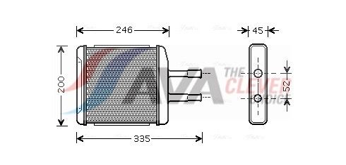 DW6059 AVA QUALITY COOLING Hőcserélő, belső tér fűtés