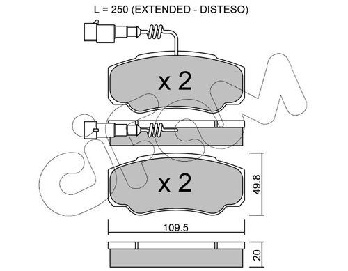 Brake Pad Set, disc brake 822-532-1