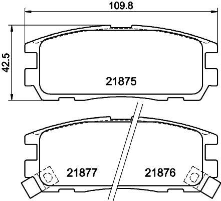 Комплект тормозных колодок, дисковый тормоз 8DB 355 016-621