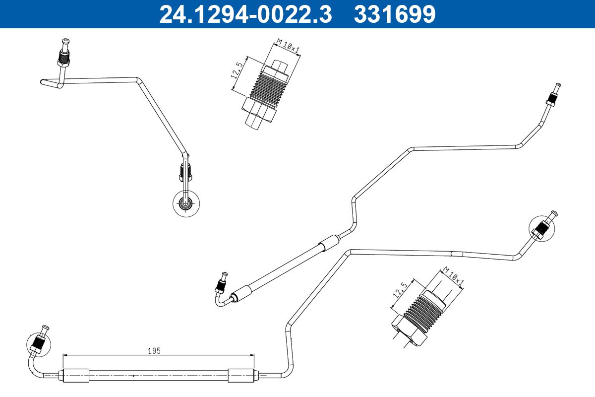 ATE 24.1294-0022.3 - Bremsschlauch