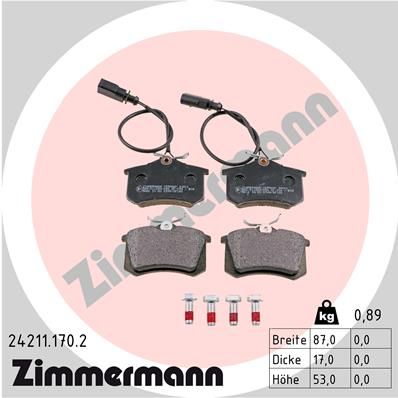 Brake Pad Set, disc brake 24211.170.2