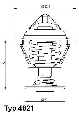 Thermostat, coolant 4821.89D