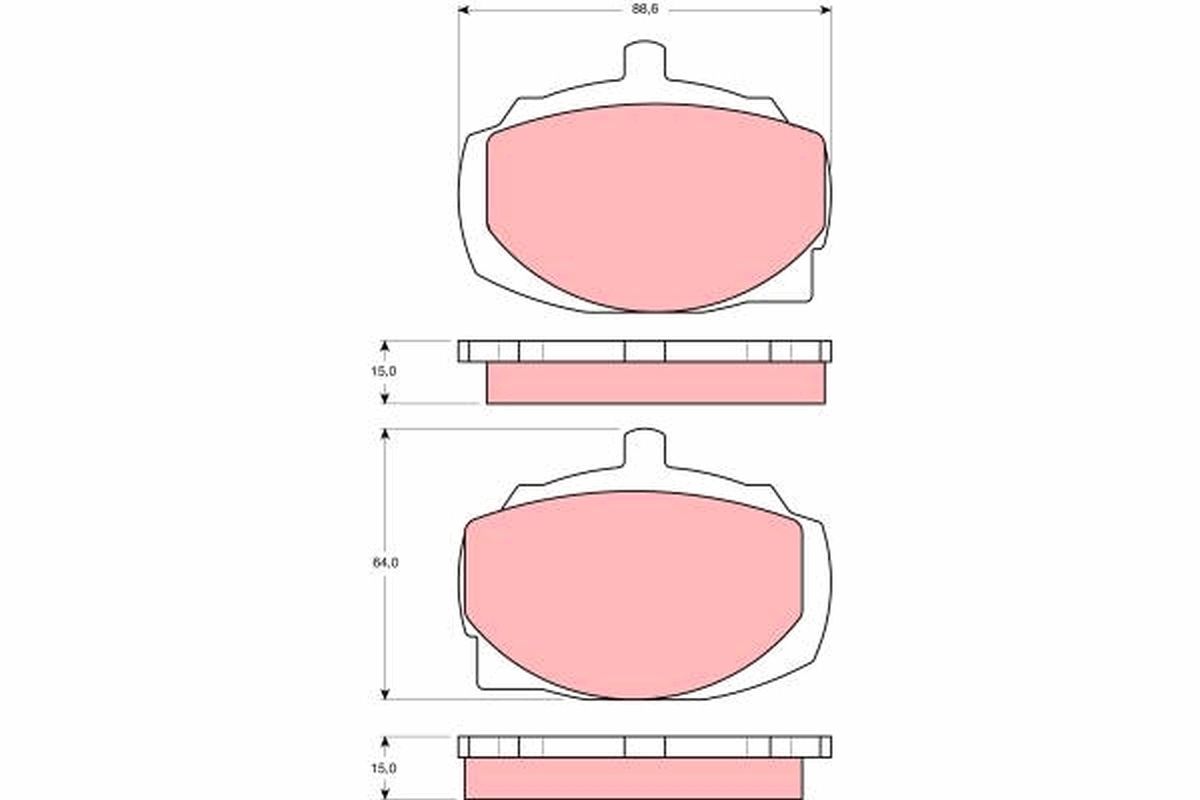 TRW DISC BRAKE PADS - TecDoc Only