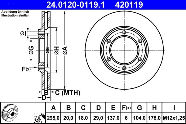 ATE 24.0120-0119.1 - Bremsscheibe