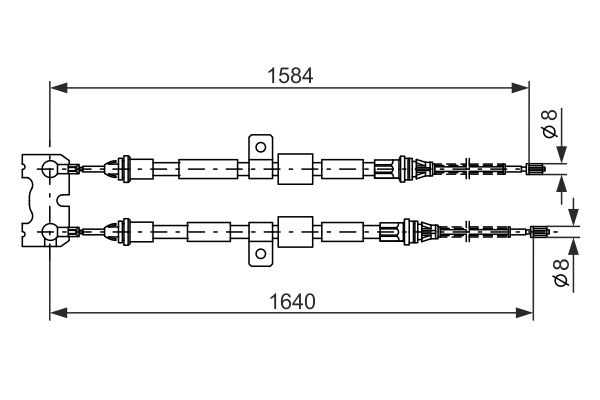 Cable de accionamiento, freno de estacionamiento