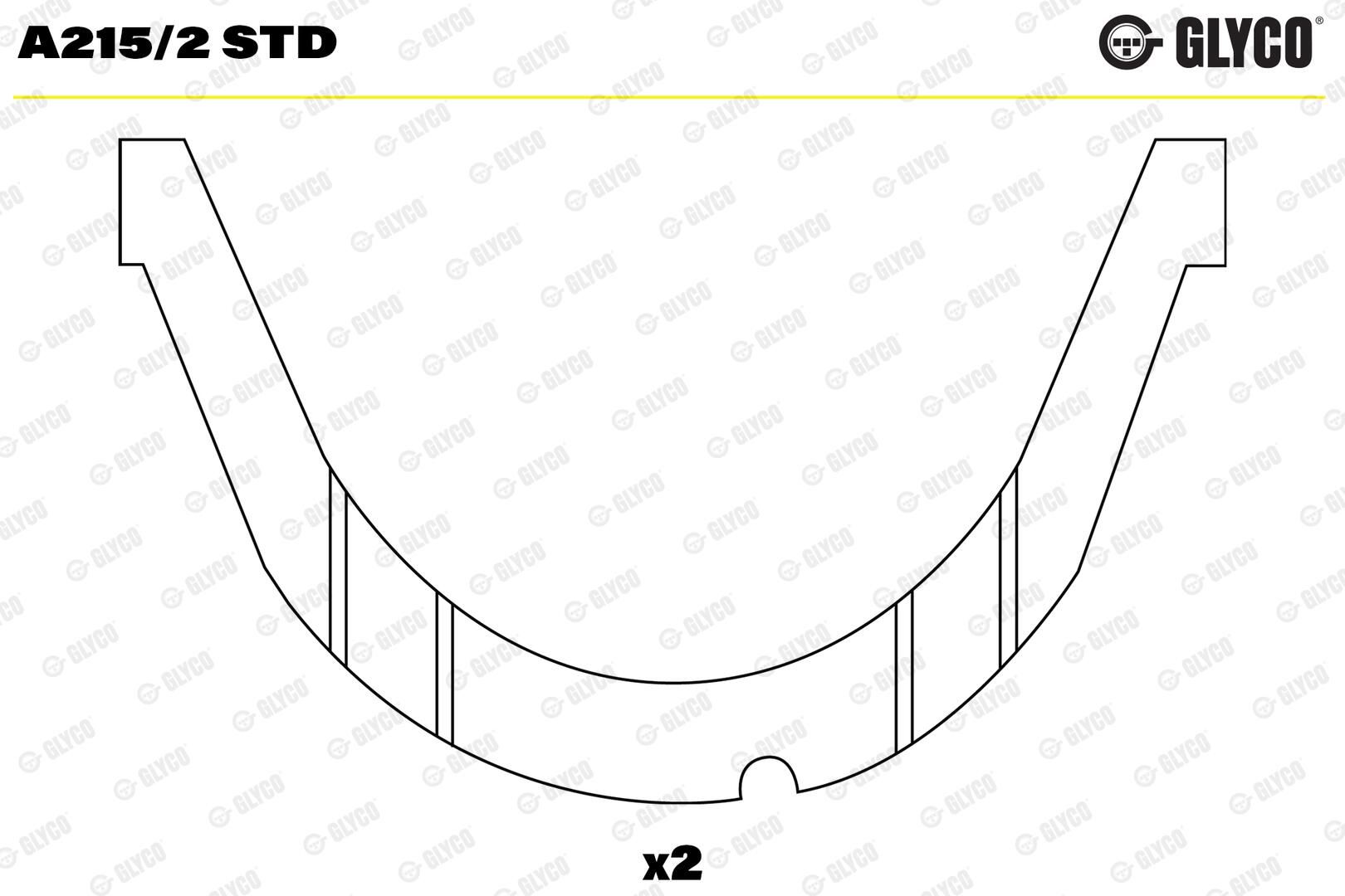 GLYCO A215/2 STD - Distanzscheibe, Kurbelwelle