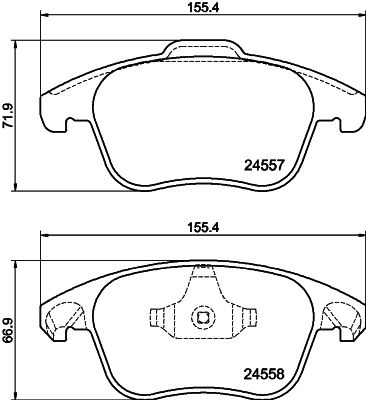 Brake Pad Set, disc brake 8DB 355 013-351