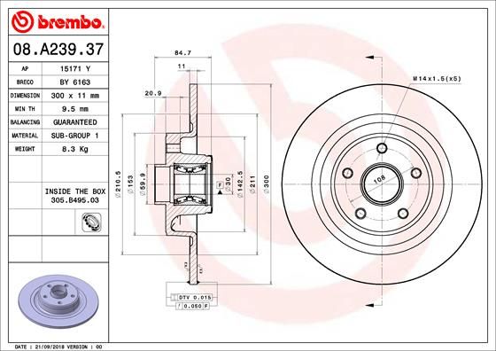 Brake Disc 08.A239.37