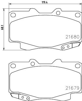 Brake Pad Set, disc brake 8DB 355 013-481