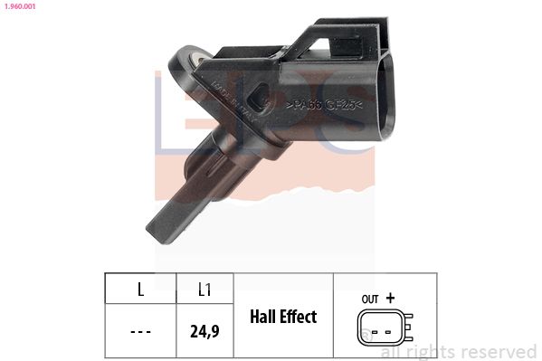 Sensor, wheel speed 1.960.001