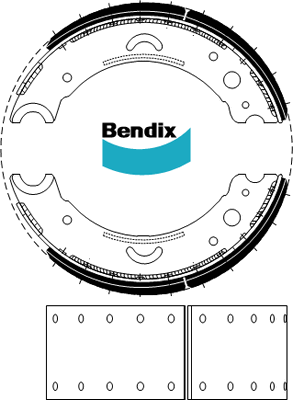 BBC/36 PT NG Riveted Brake Shoe Set | Bendix Brakes