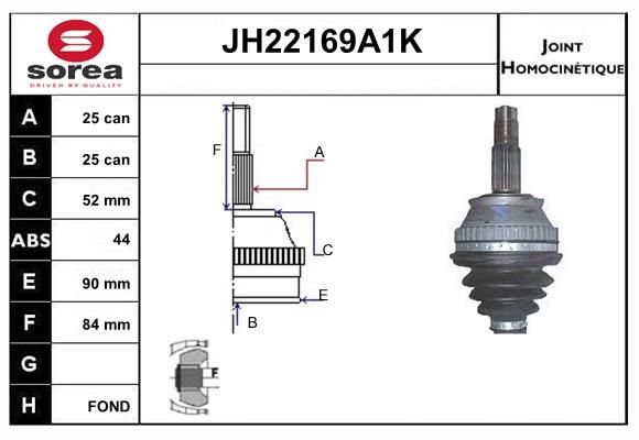 KIT CV JOINT AVEC KR053 - CROMA