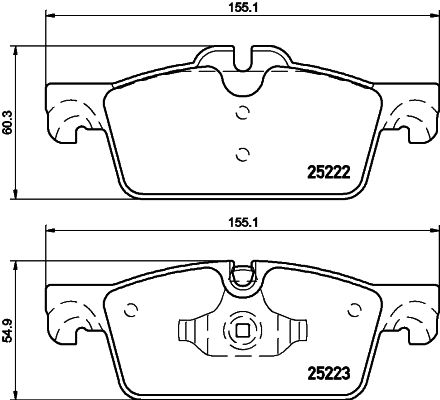 Комплект тормозных колодок, дисковый тормоз 8DB 355 015-711