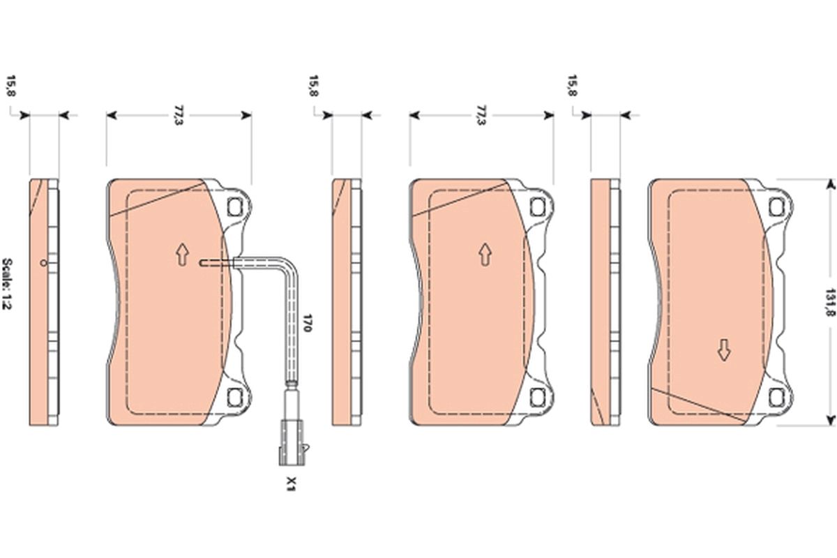 Brake Pad Set, disc brake GDB1871