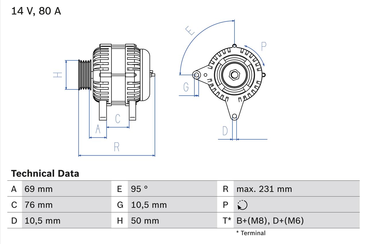 Alternator 0 986 039 100