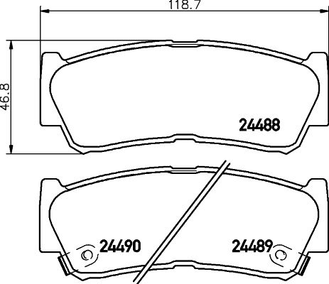 Brake Pad Set, disc brake 8DB 355 013-081