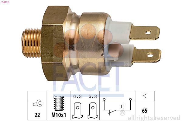 Temperaturschalter, Kühlmittelwarnlampe